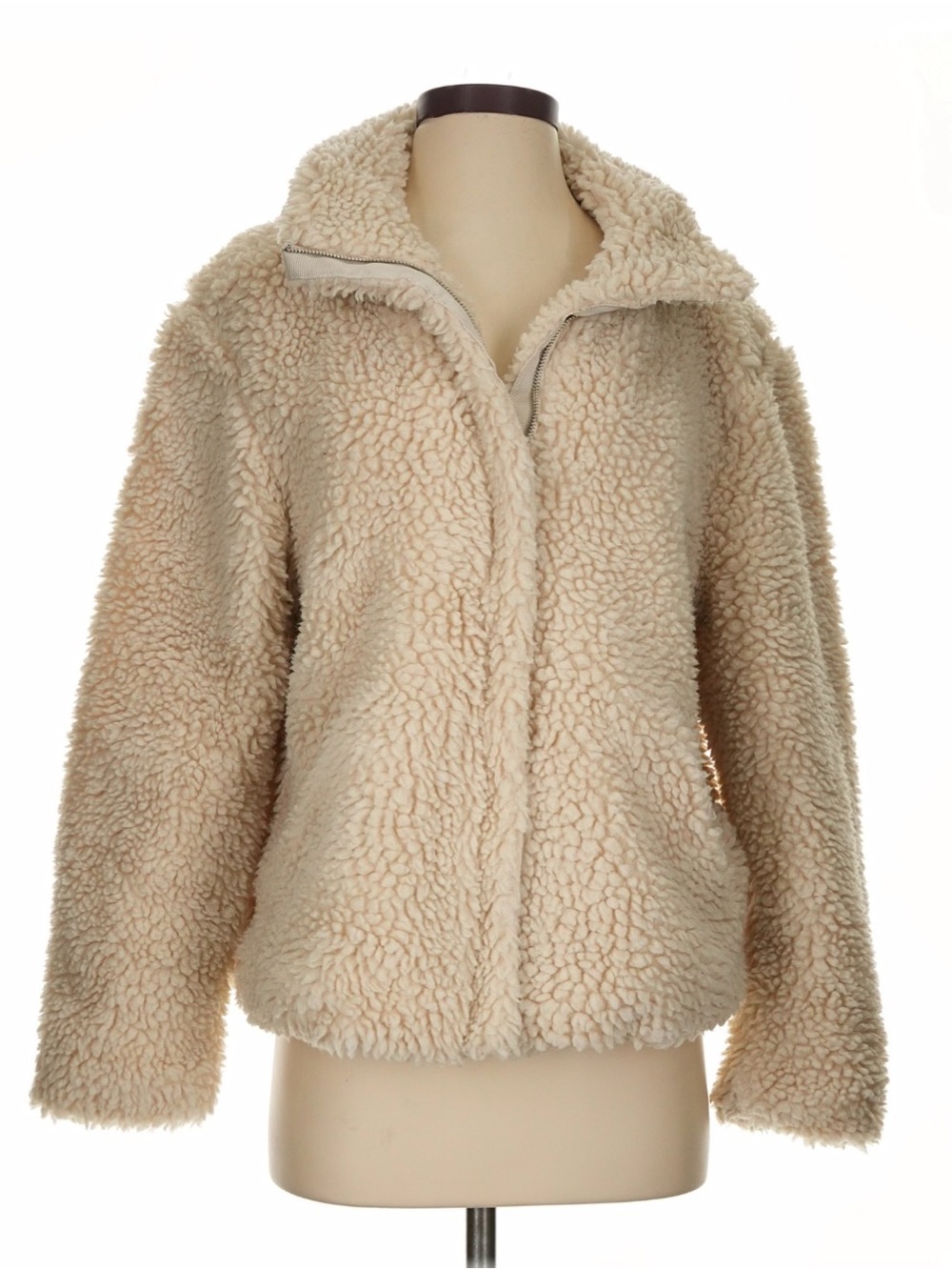 Pacsun Cozy Women's Sherpa Zip Jacket - Cream